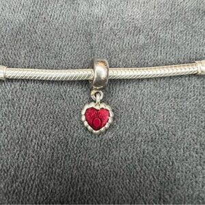 RETIRED Pandora Fuchsia Enamel Forever Dangle Charm